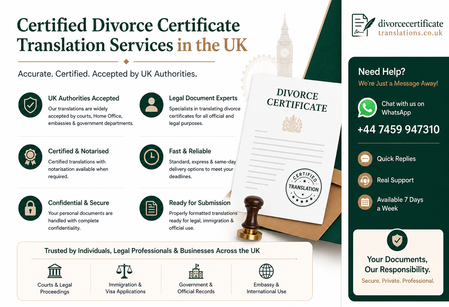 Divorce Certificate Translation Service