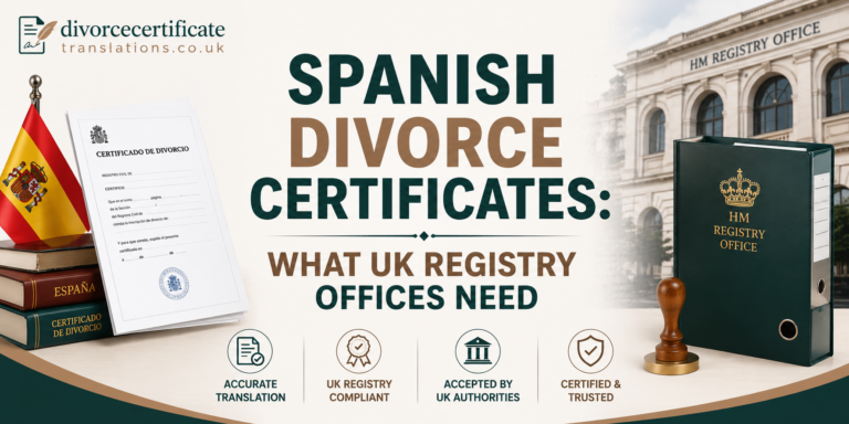Spanish “Certificado de Divorcio” Doesn’t Exist — What UK Registry Offices Actually Want to See