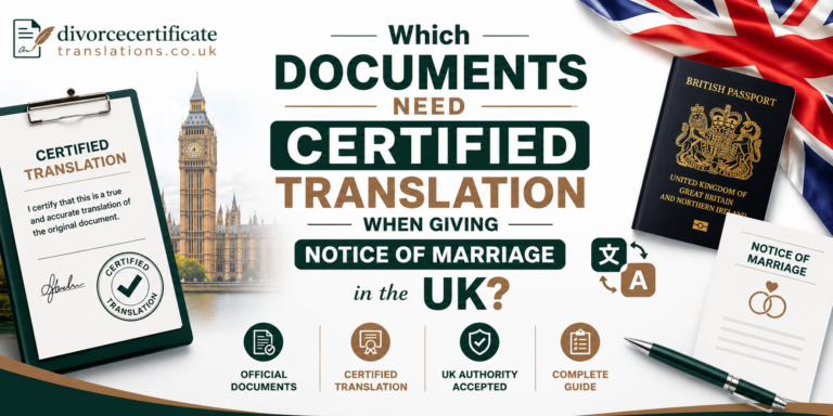 Giving Notice of Marriage in the UK: What Documents Need Certified Translation?