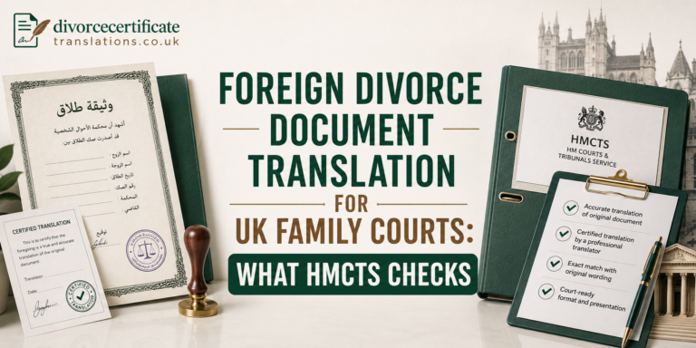 Foreign Divorce Documents in UK Family Courts: What HMCTS Checks Before Accepting Your Translation