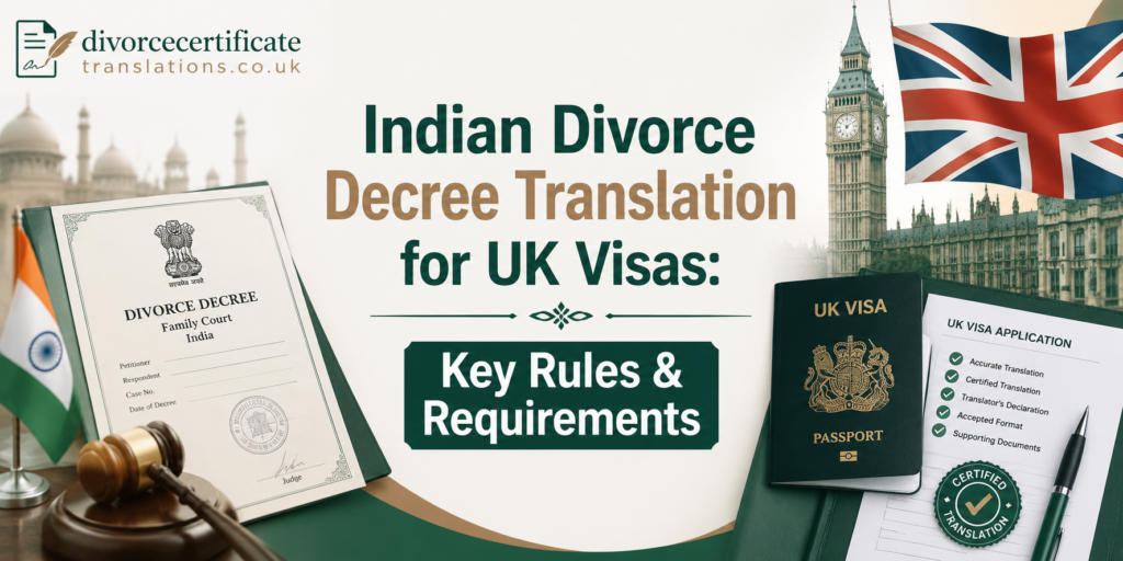 Indian Divorce Decrees Translation for UK Visas: Rules & Requirements.
