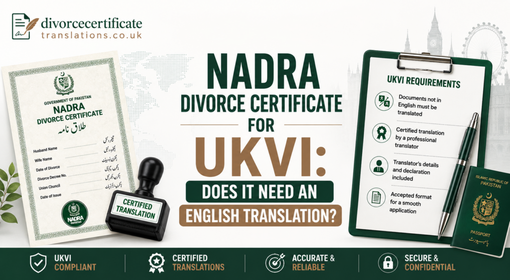 Does the Home Office Accept a NADRA Divorce Certificate Without Translation?